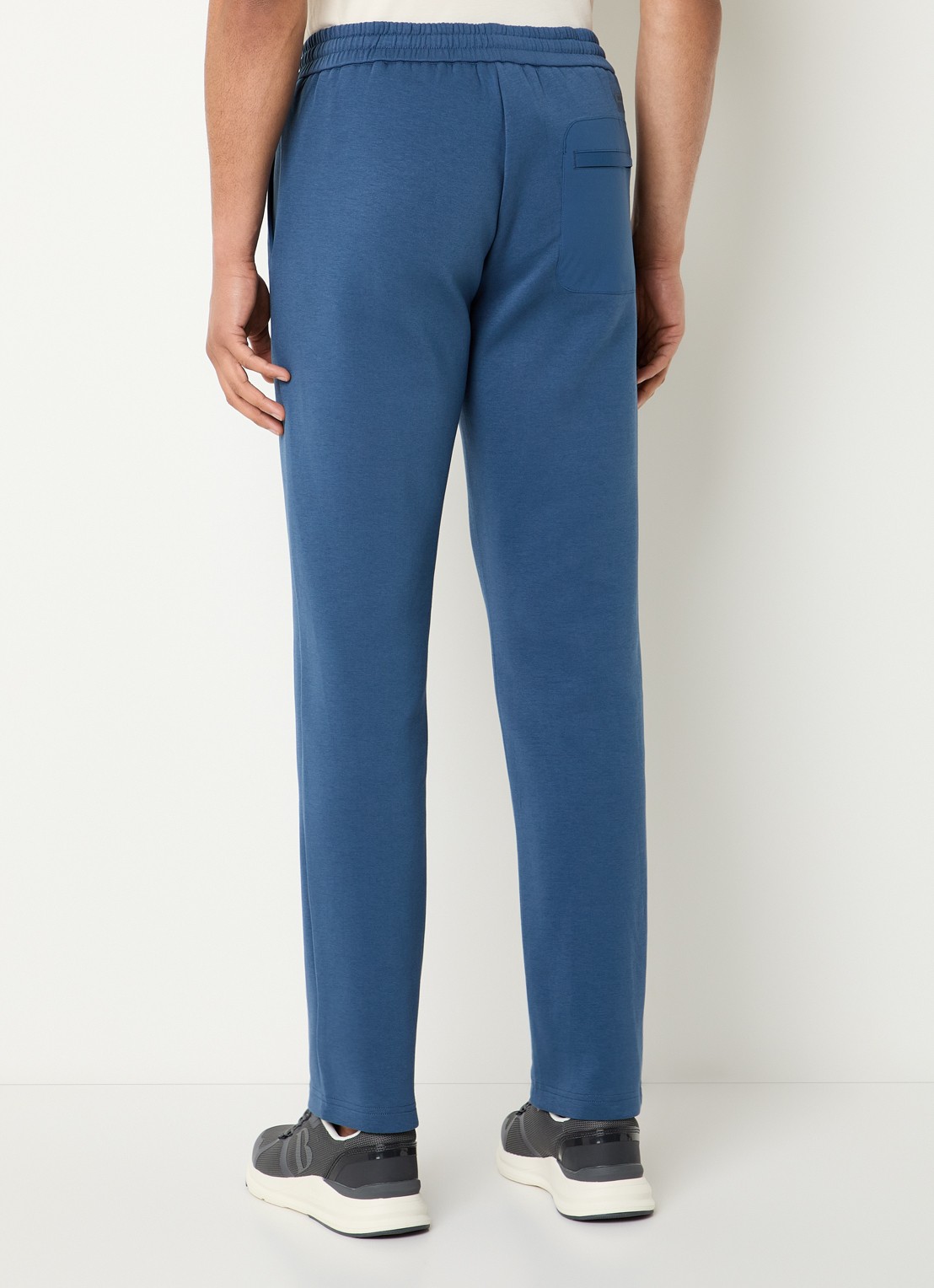 Boggi Milano Boggi regular fit joggingbroek met steekzakken - achterkant 5 staalblauw