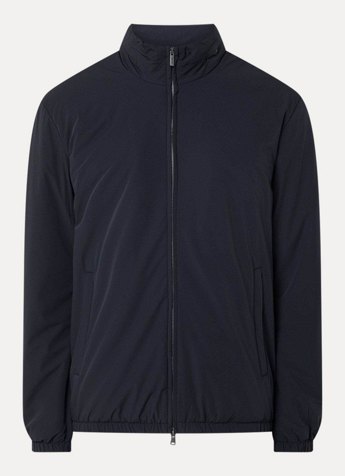 Boggi Milano Bomberjack met opbergbare capuchon en waterafstotende coating - voorkant 3 donkerblauw