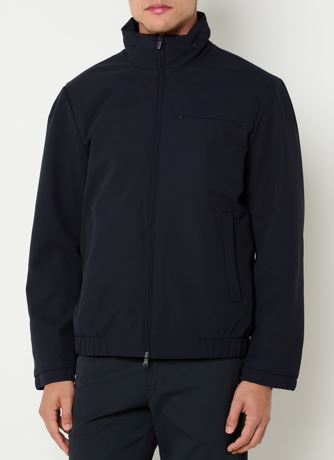 Boggi Milano Bomberjack met steekzakken - detail 2 donkerblauw