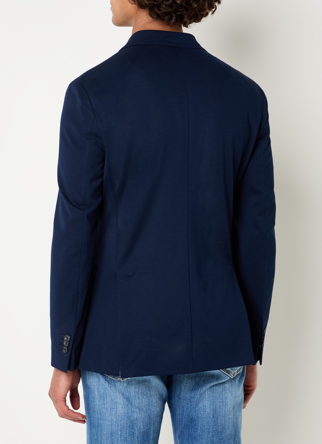 Boggi Milano Double-breasted colbert met opgestikte zakken - achterkant 4 donkerblauw