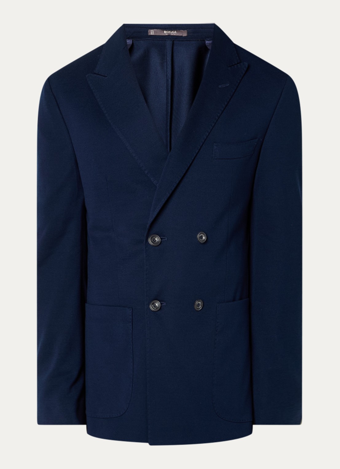 Boggi Milano Double-breasted colbert met opgestikte zakken - voorkant 2 donkerblauw