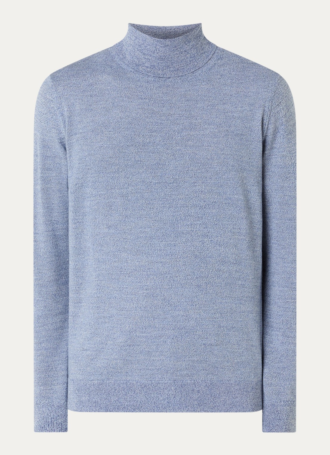 Boggi Milano Fijngebreide coltrui van scheerwol - voorkant 3 blauw