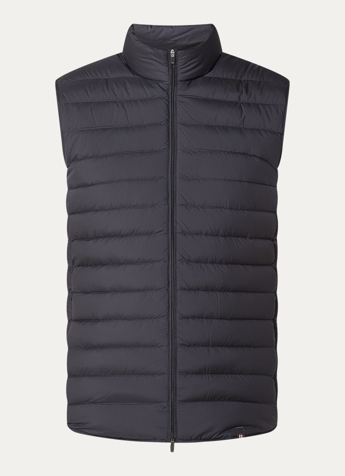 Boggi Milano Gewatteerde bodywarmer met donsvulling en ritszakken - voorkant 2 donkerblauw