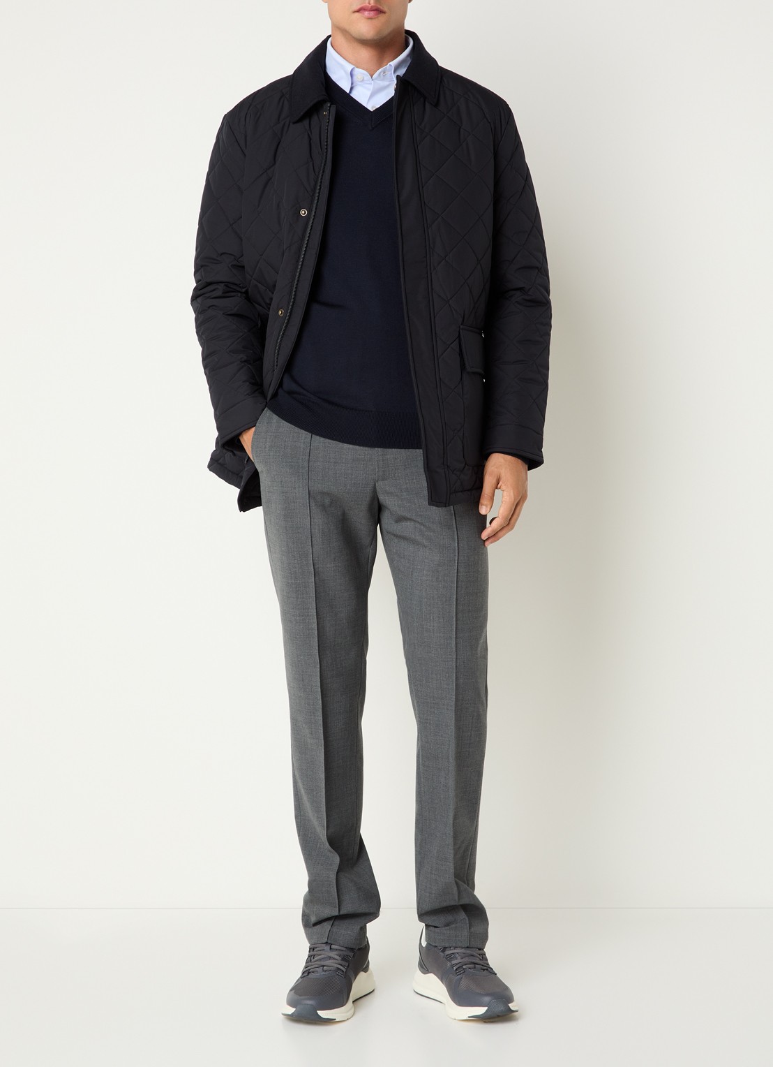 Boggi Milano Jack met klepzakken - voorkant 2 donkerblauw