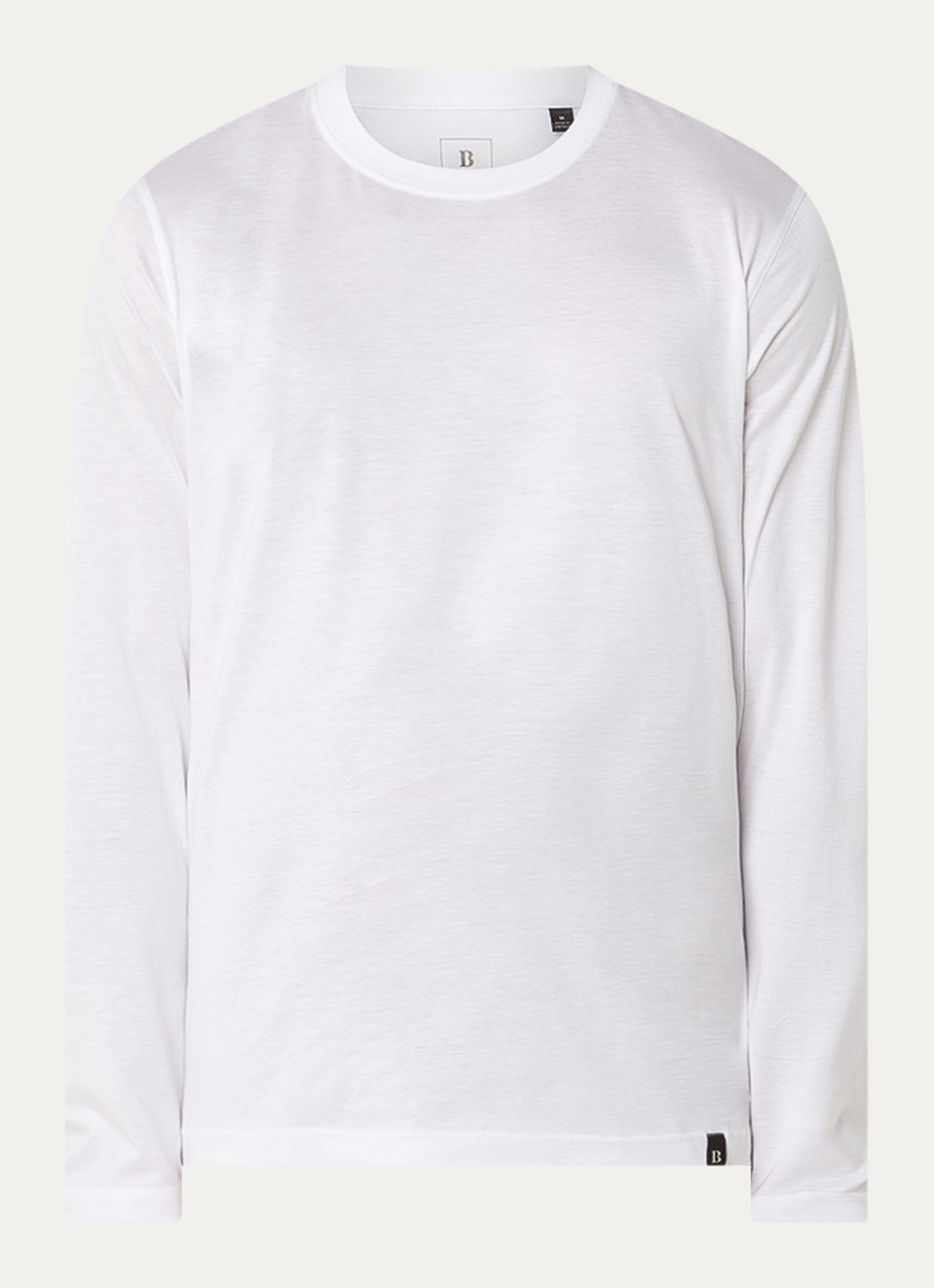 Boggi Milano Longsleeve met ronde hals - voorkant wit