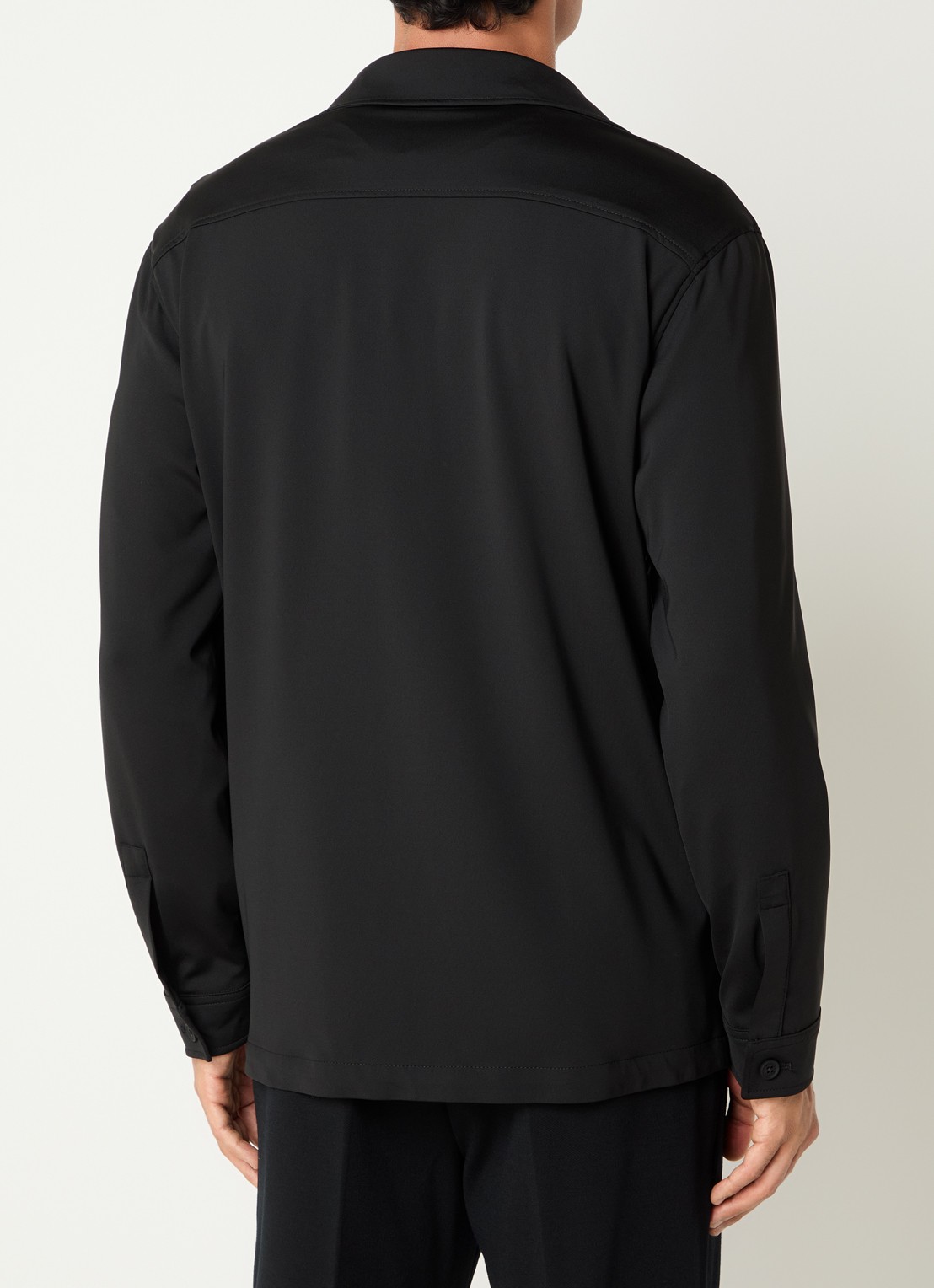 Boggi Milano Overshirt met borstzakken - achterkant 3 zwart