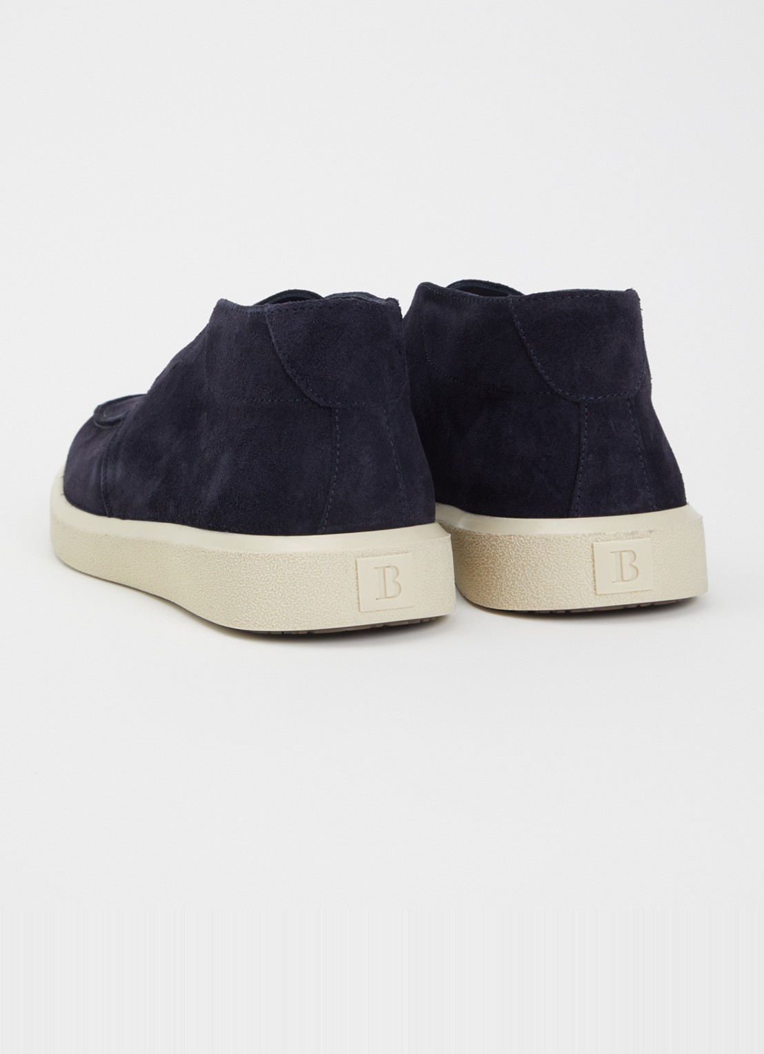 Boggi Milano Polacchino Cirrus slip-on van suède - achterkant 5 donkerblauw