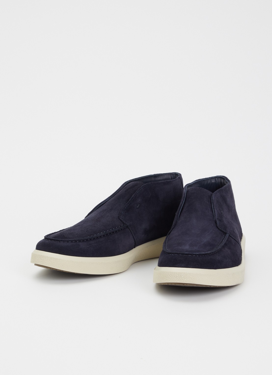 Boggi Milano Polacchino Cirrus slip-on van suède - detail 2 donkerblauw