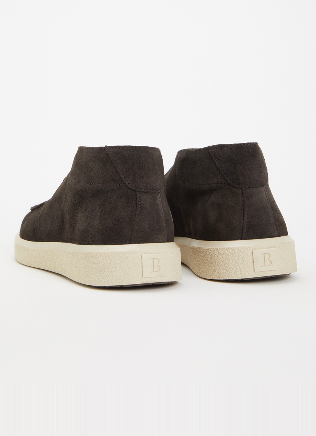 Boggi Milano Polacchino Cirrus slip-on van suède - achterkant donkerbruin