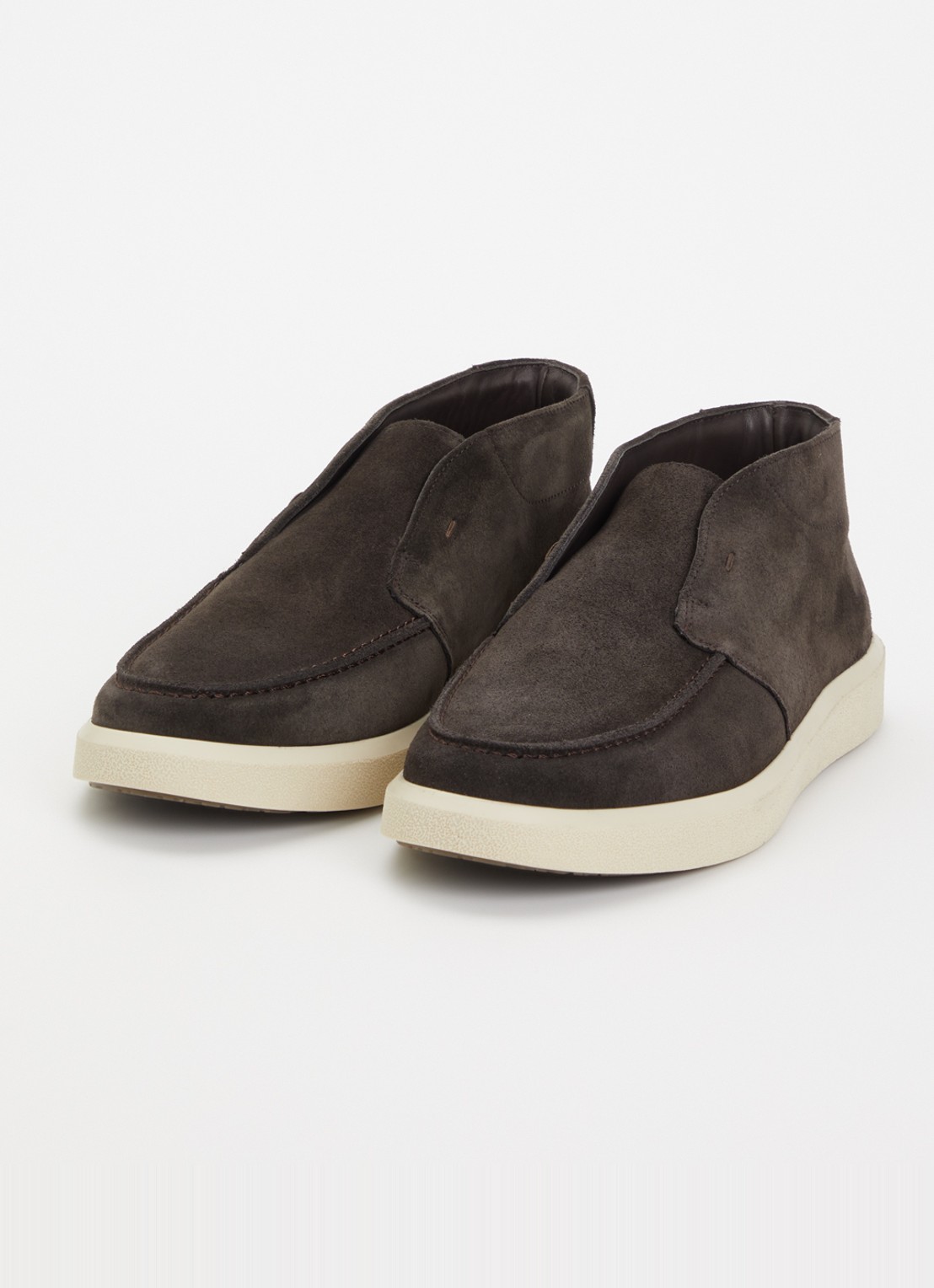 Boggi Milano Polacchino Cirrus slip-on van suède - detail 3 donkerbruin