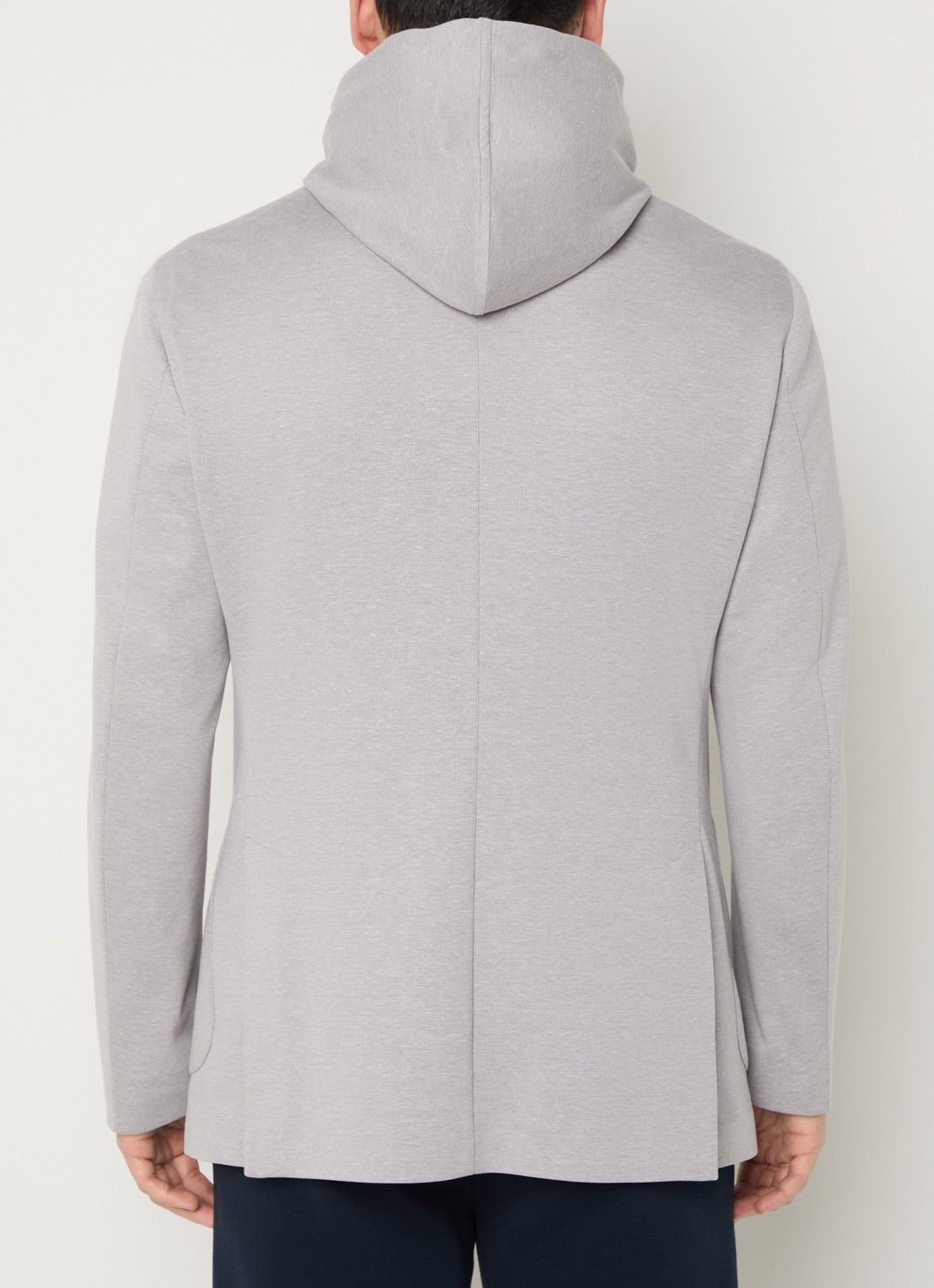Boggi Milano Regular fit colbert in linnenblend met uitneembare voering - achterkant 4 lichtgrijs