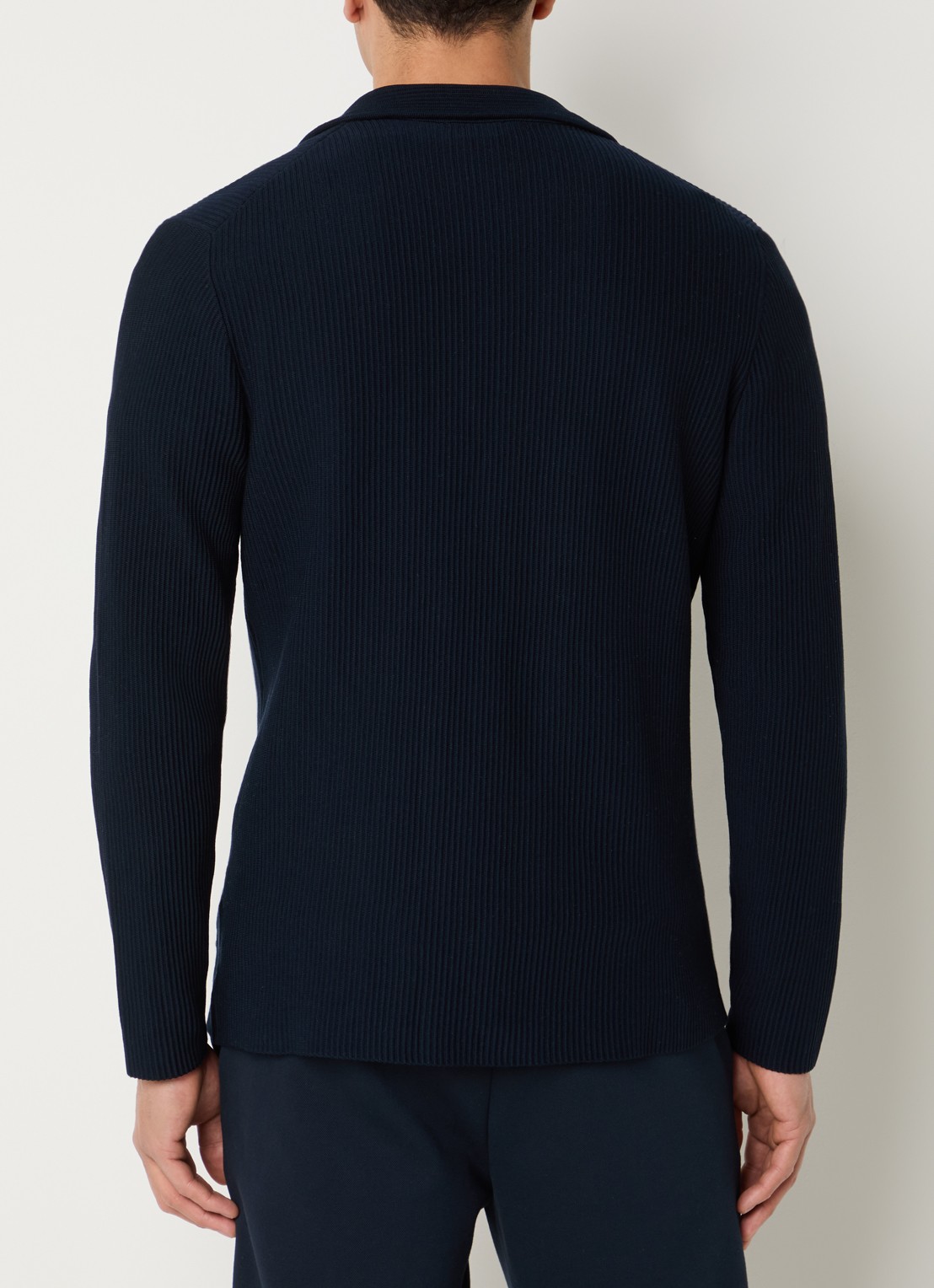 Boggi Milano Regular fit colbert met opgestikte zakken - achterkant 4 donkerblauw