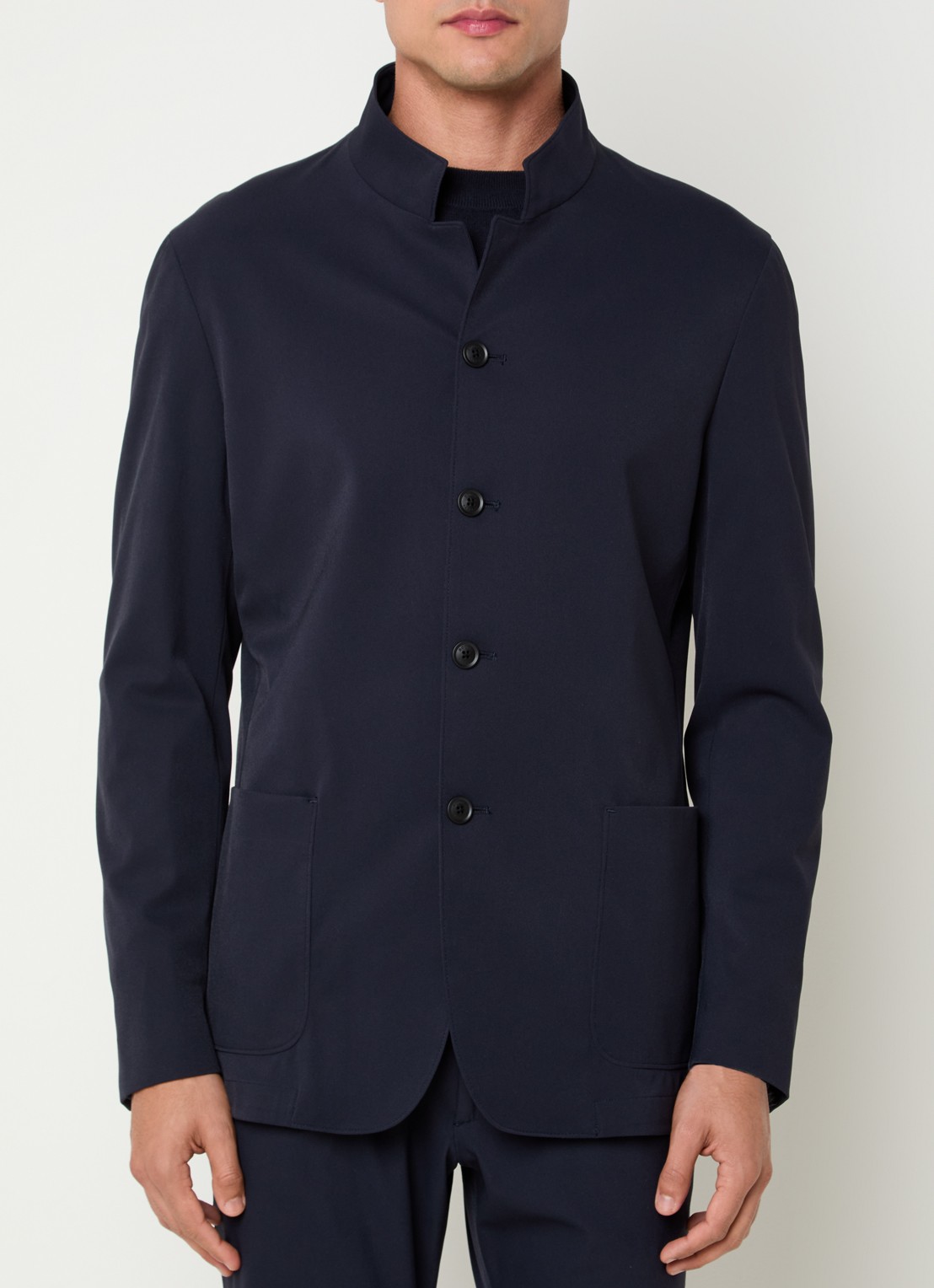 Boggi Milano Regular fit colbert met opgestikte zakken - detail 4 donkerblauw