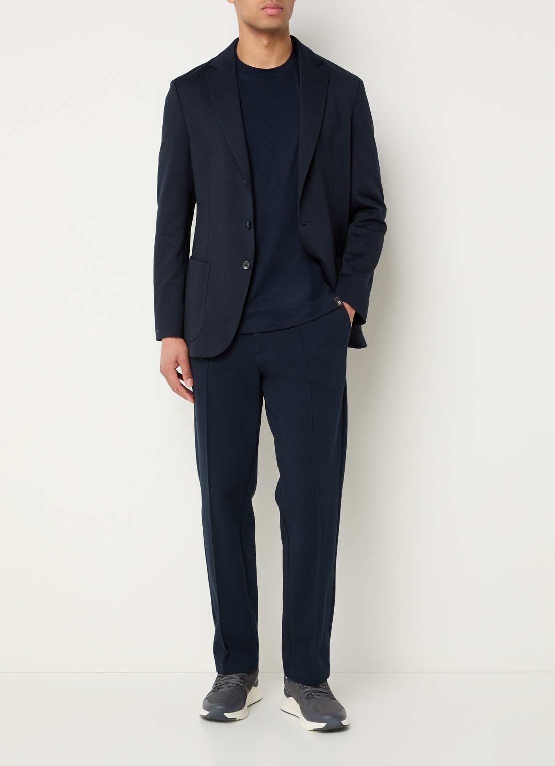 Boggi Milano Regular fit colbert met uitneembare voering - voorkant 3 donkerblauw