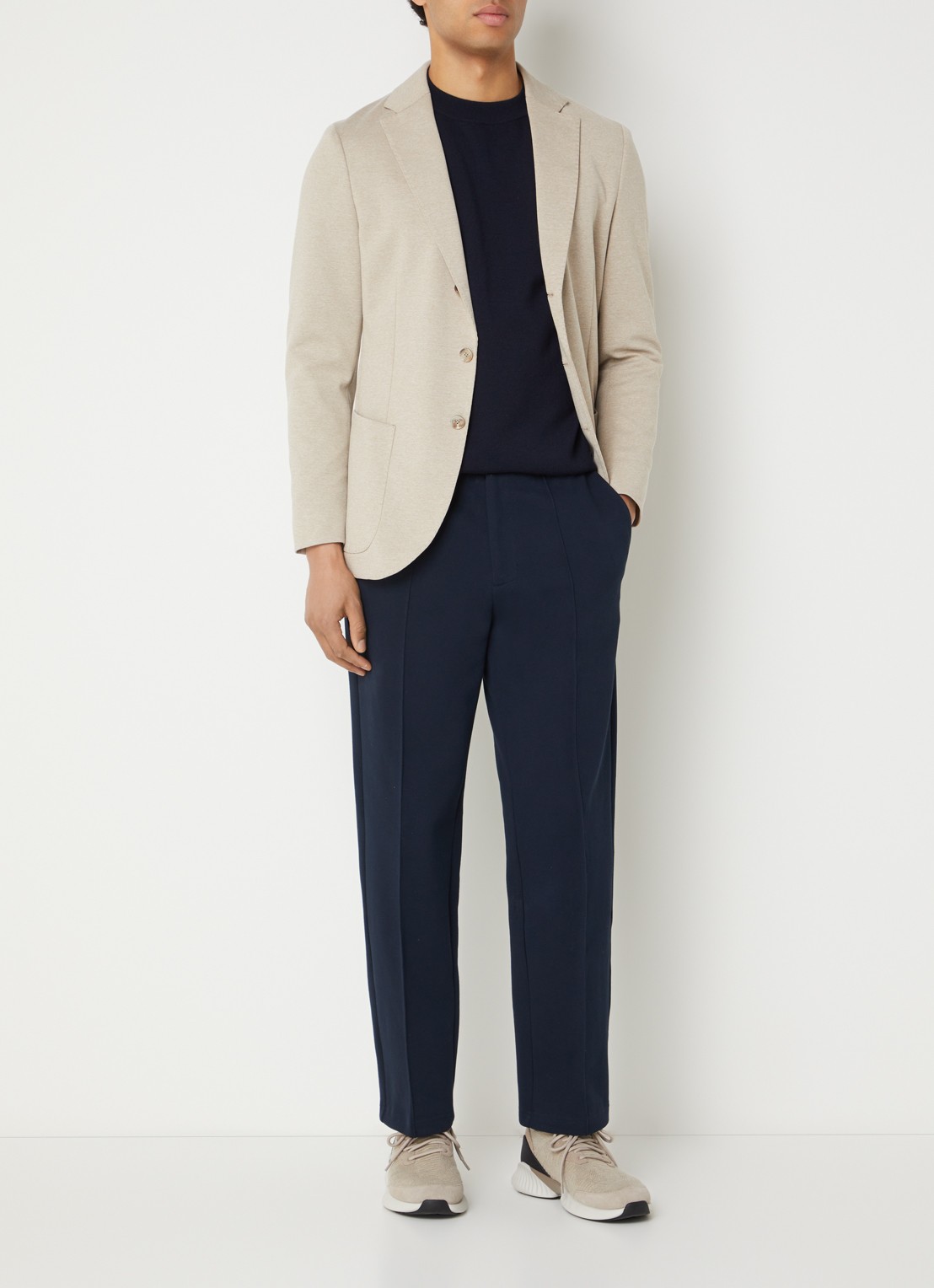 Boggi Milano Regular fit colbert met uitneembare voering - voorkant 4 beige