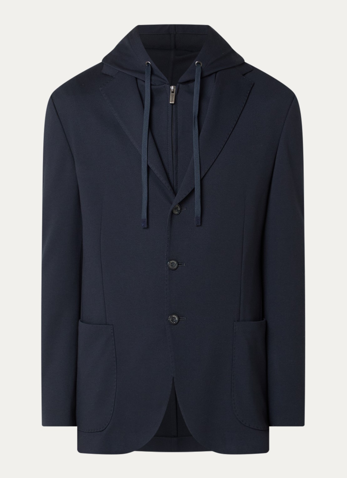 Boggi Milano Regular fit colbert met uitneembare voering - voorkant donkerblauw