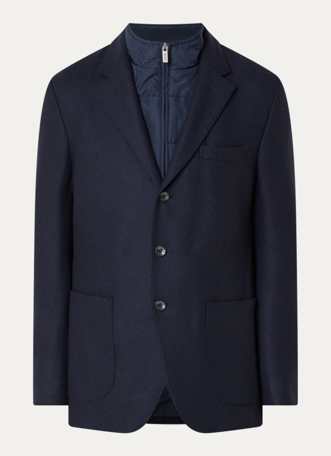 Boggi Milano Regular fit colbert met uitneembare voering - voorkant 2 donkerblauw