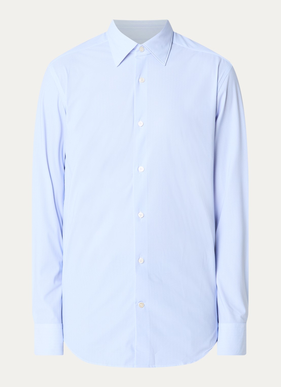 Boggi Milano Regular fit overhemd met print - voorkant 3 lichtblauw