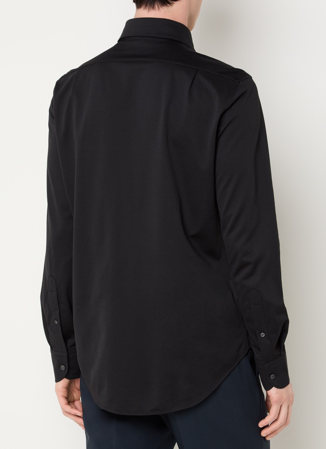 Boggi Milano Regular fit overhemd met stretch - achterkant 5 zwart