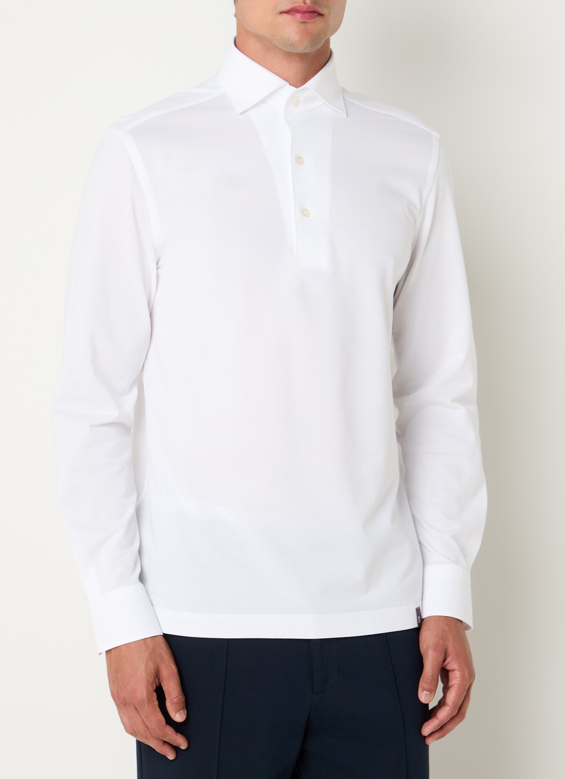 Boggi Milano Regular fit overhemd met stretch - detail 4 wit