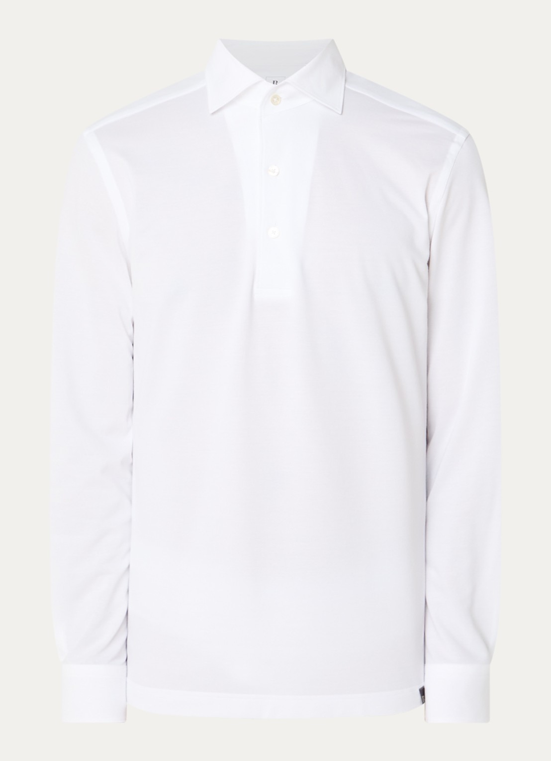 Boggi Milano Regular fit overhemd met stretch - voorkant 2 wit