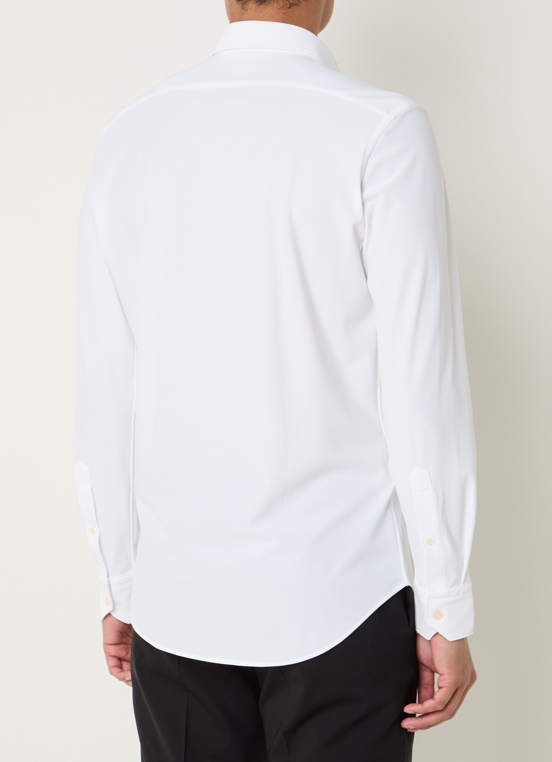 Boggi Milano Regular fit overhemd met stretch - achterkant 5 wit