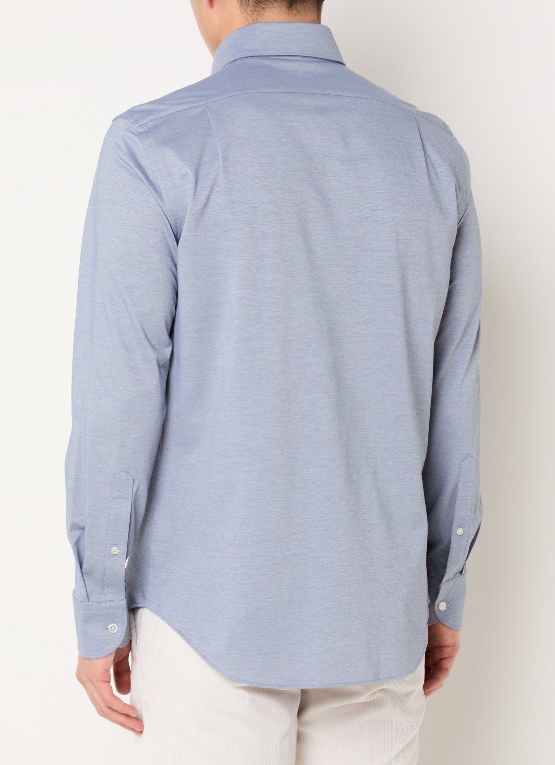 Boggi Milano Regular fit overhemd met stretch - achterkant 2 indigo