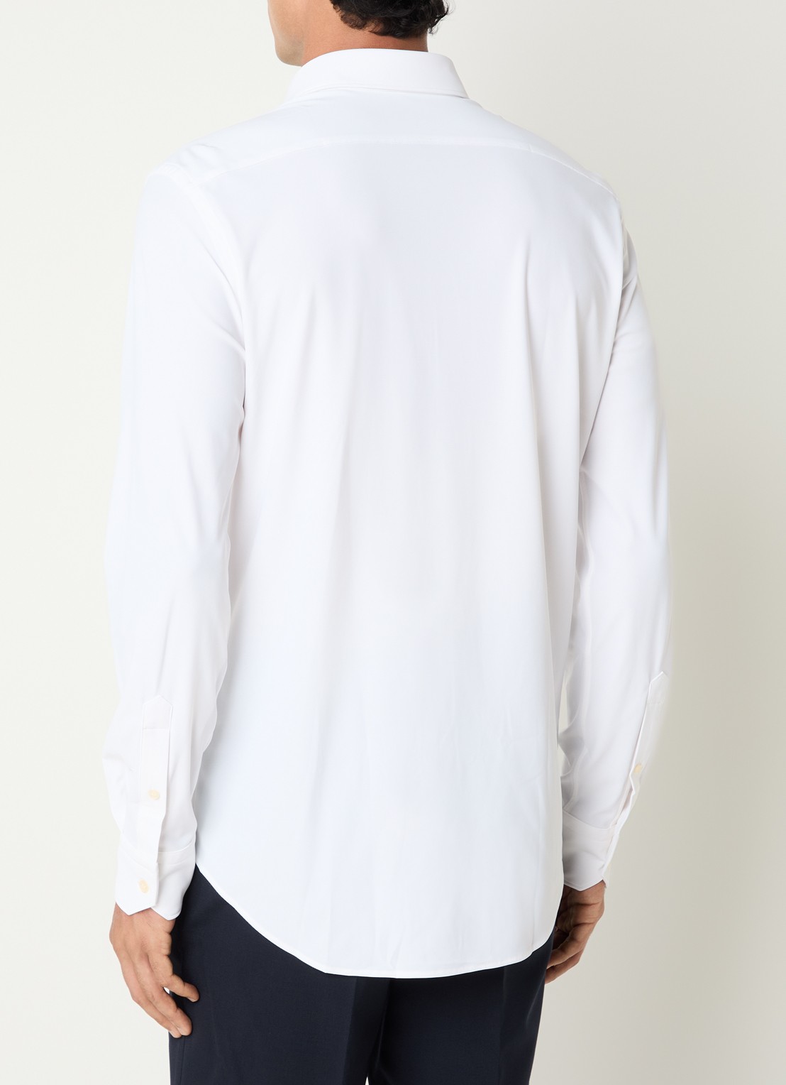 Boggi Milano Regular fit overhemd met stretch - achterkant 3 wit