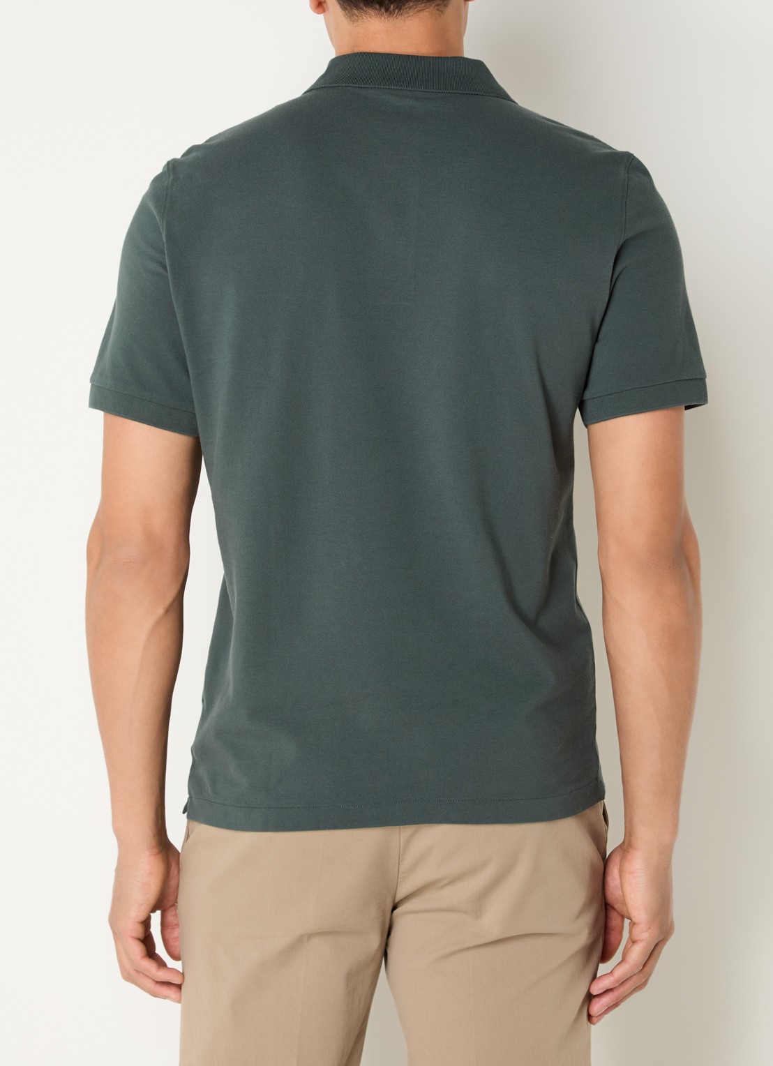Boggi Milano Regular fit polo met logoprint - achterkant 3 zeegroen