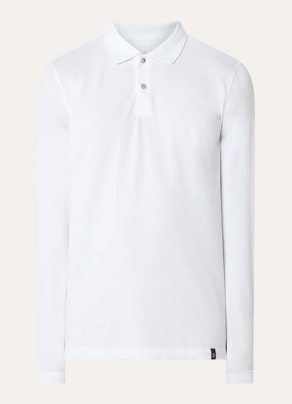 Boggi Milano Regular fit polo met stretch - voorkant 3 wit