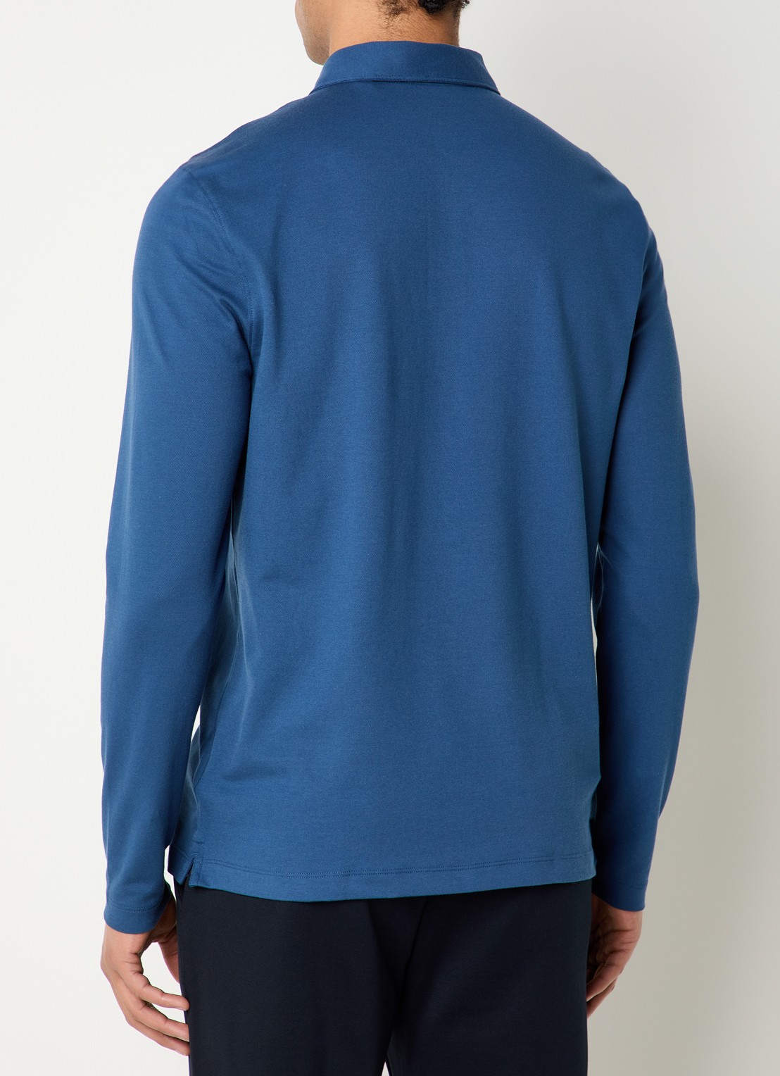 Boggi Milano Regular fit polo met stretch - achterkant 3 indigo