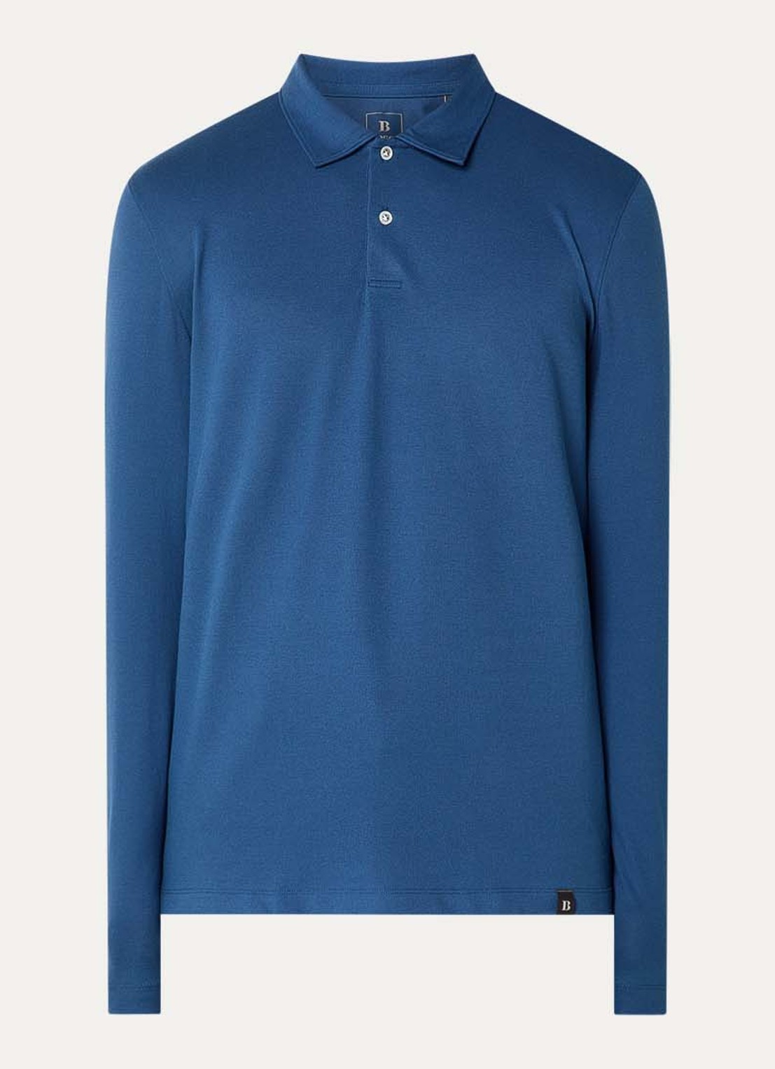 Boggi Milano Regular fit polo met stretch - voorkant indigo