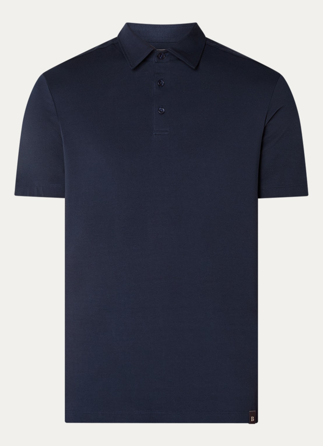 Boggi Milano Regular fit polo met stretch - voorkant 3 donkerblauw