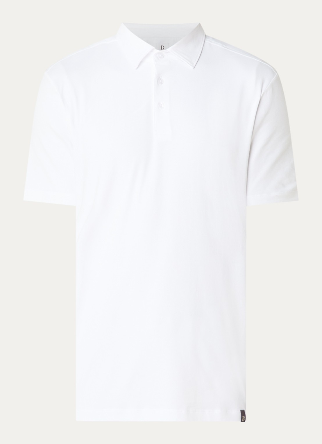 Boggi Milano Regular fit polo met stretch - voorkant 2 wit