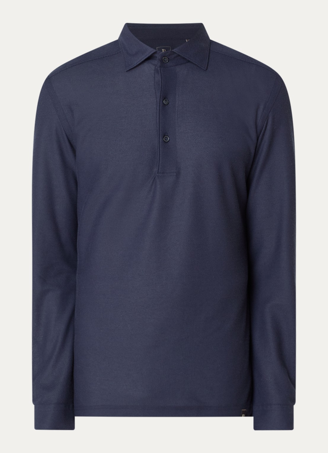Boggi Milano Regular fit polo met stretch - voorkant 2 donkerblauw