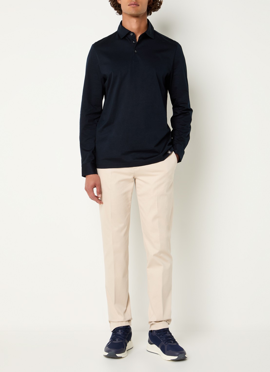 Boggi Milano Regular fit polo  - voorkant 3 donkerblauw