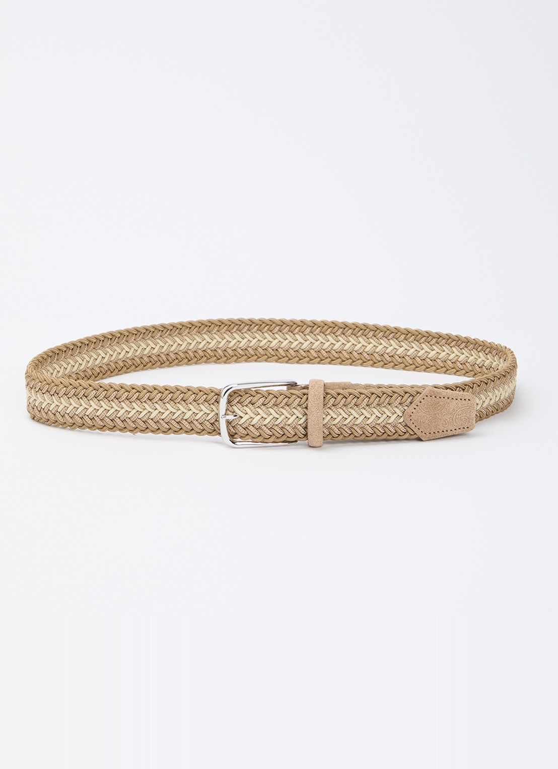 Boggi Milano Riem met suède details - voorkant 2 beige