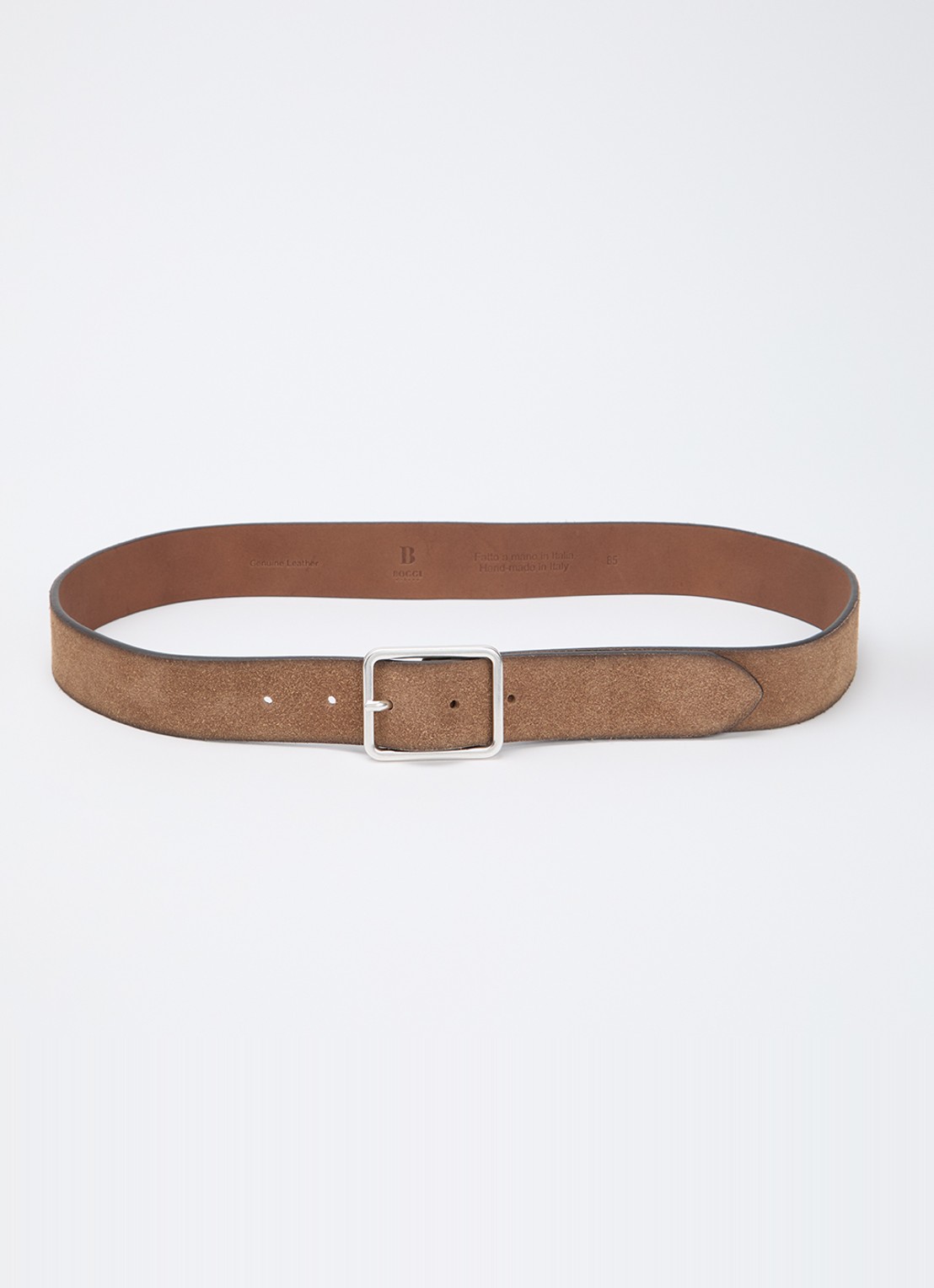 Boggi Milano Riem van suède - voorkant bruin