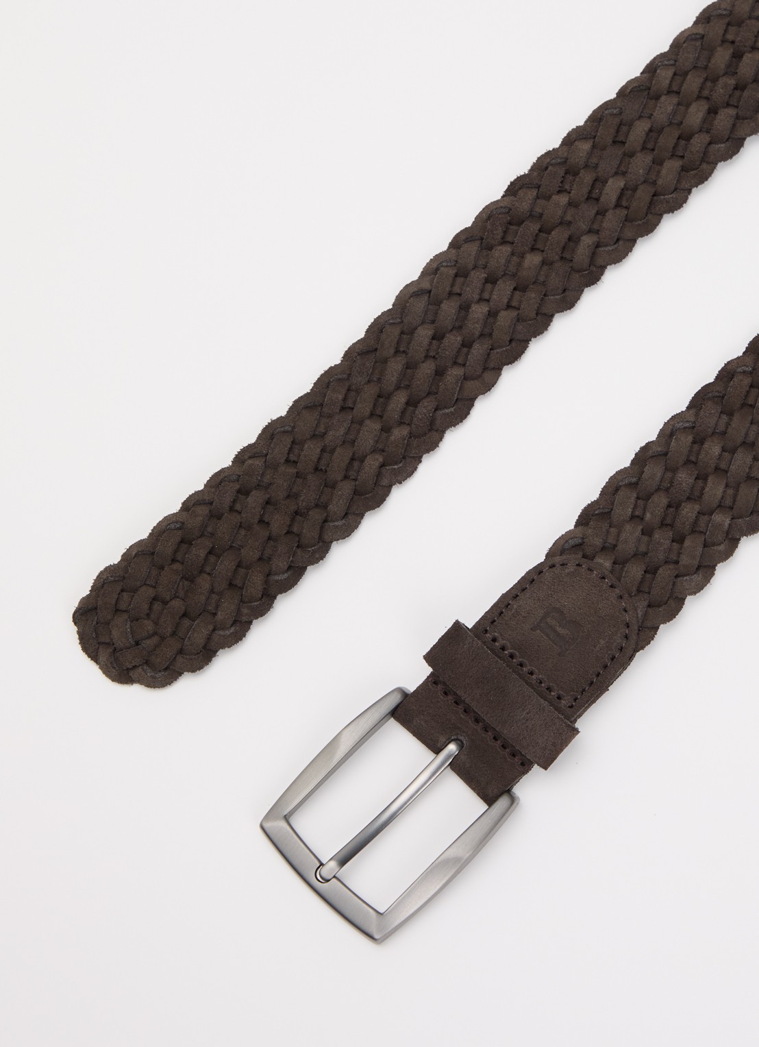 Boggi Milano Riem van suède - detail 2 donkerblauw