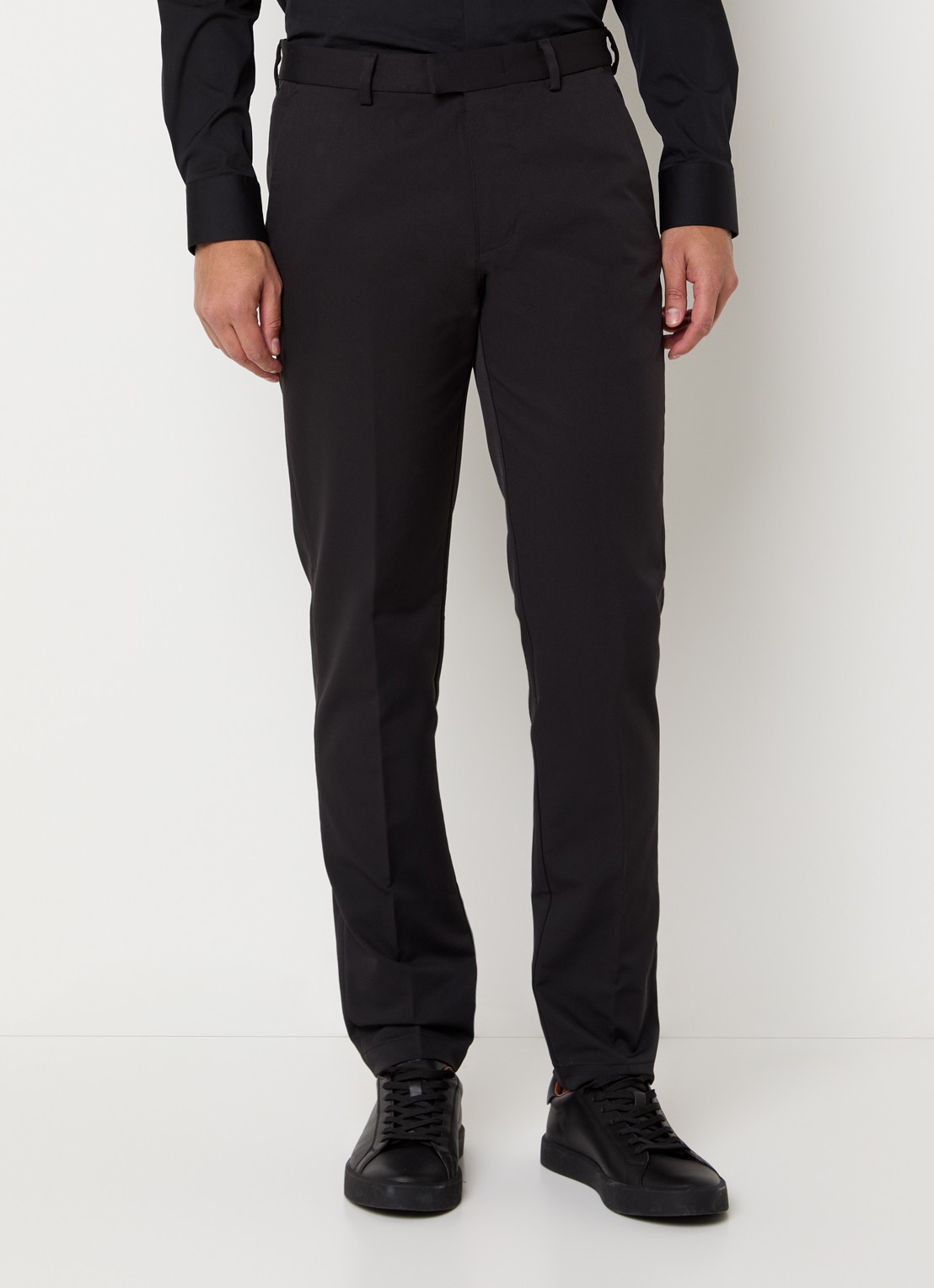 Boggi Milano Rory slim fit pantalon met steekzakken en stretch - detail 3 zwart