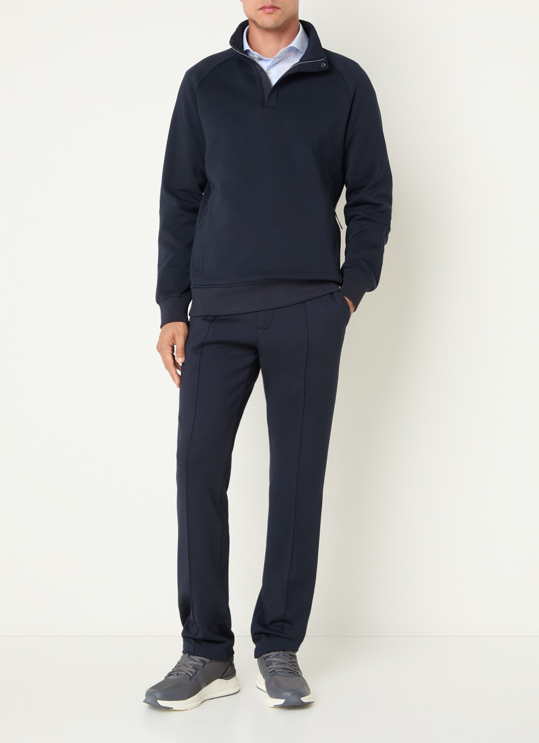 Boggi Milano Schipperstrui met ritszakken - voorkant 4 donkerblauw