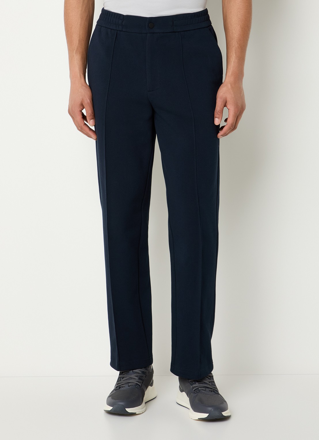 Boggi Milano Slim fit chino met steekzakken - detail 4 donkerblauw
