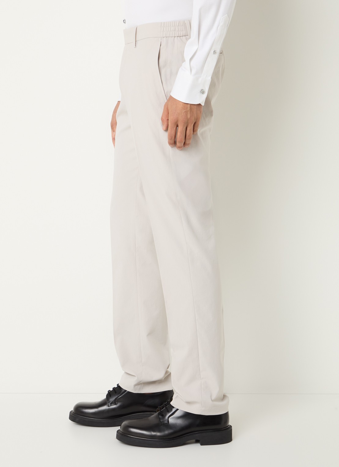 Boggi Milano Slim fit chino met steekzakken - detail 2 lichtgrijs