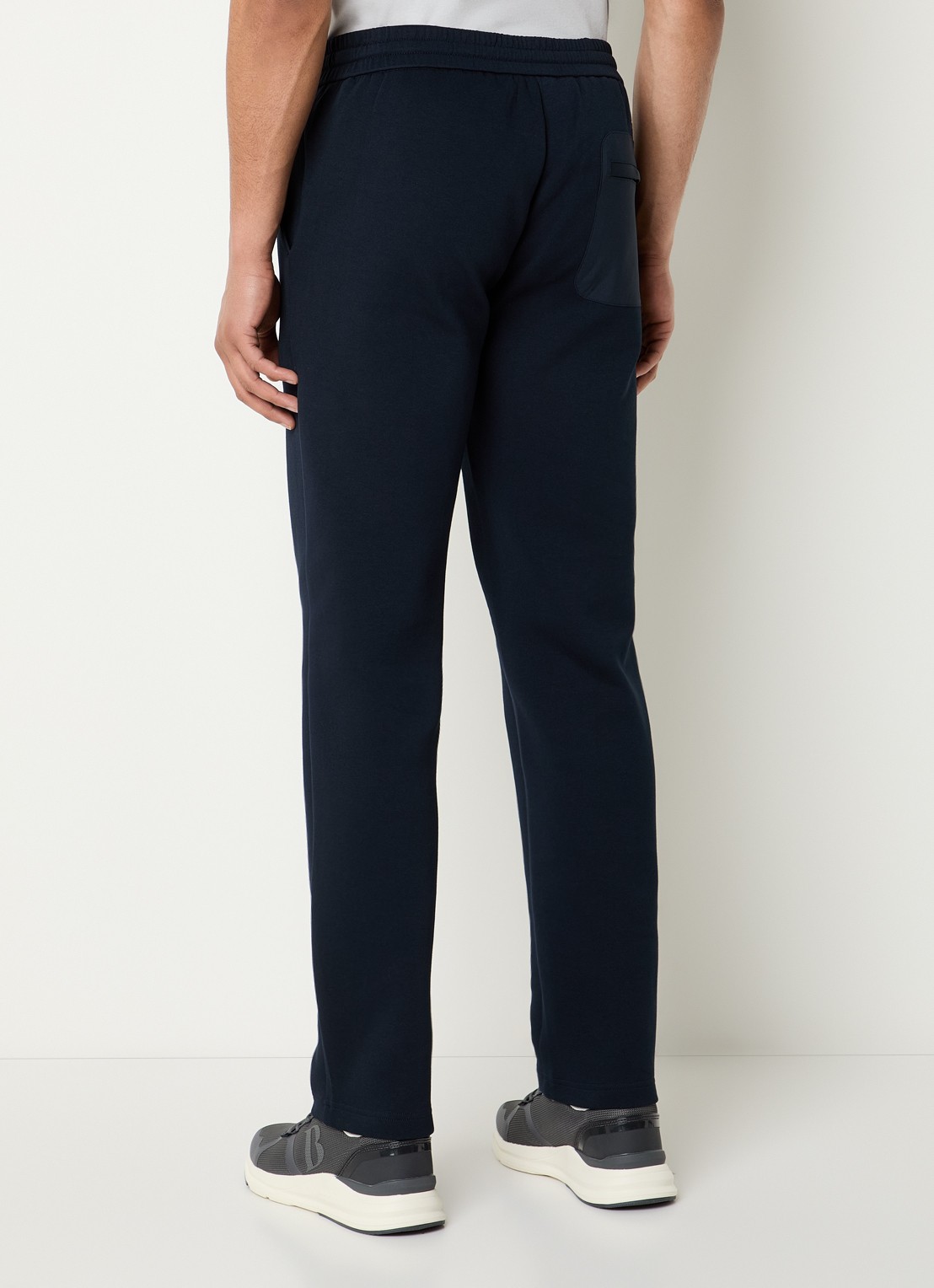 Boggi Milano Slim fit chino met steekzakken - achterkant donkerblauw