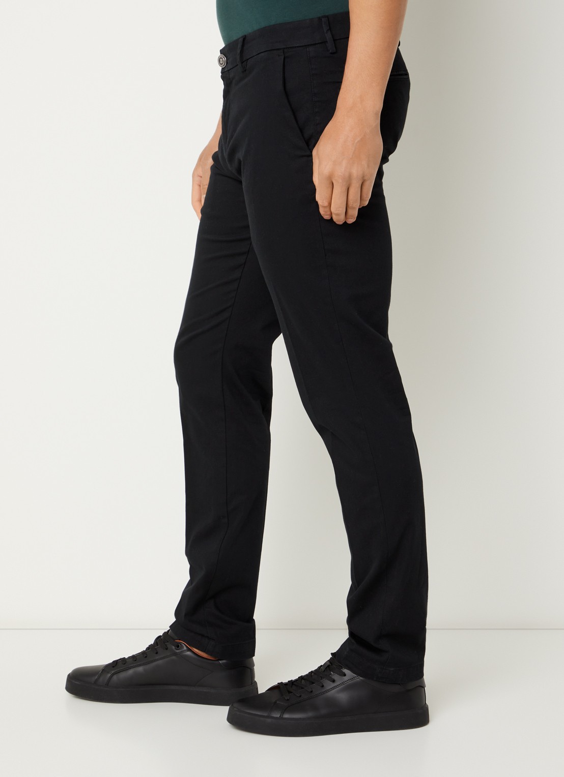Boggi Milano Slim fit chino met steekzakken - detail 3 zwart