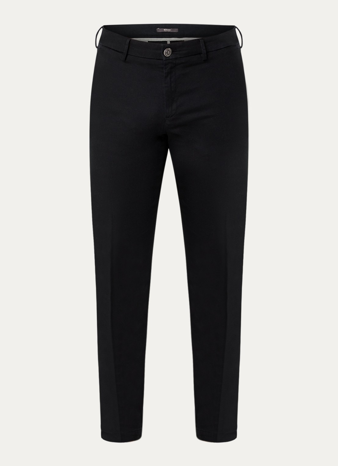 Boggi Milano Slim fit chino met steekzakken - voorkant 4 zwart