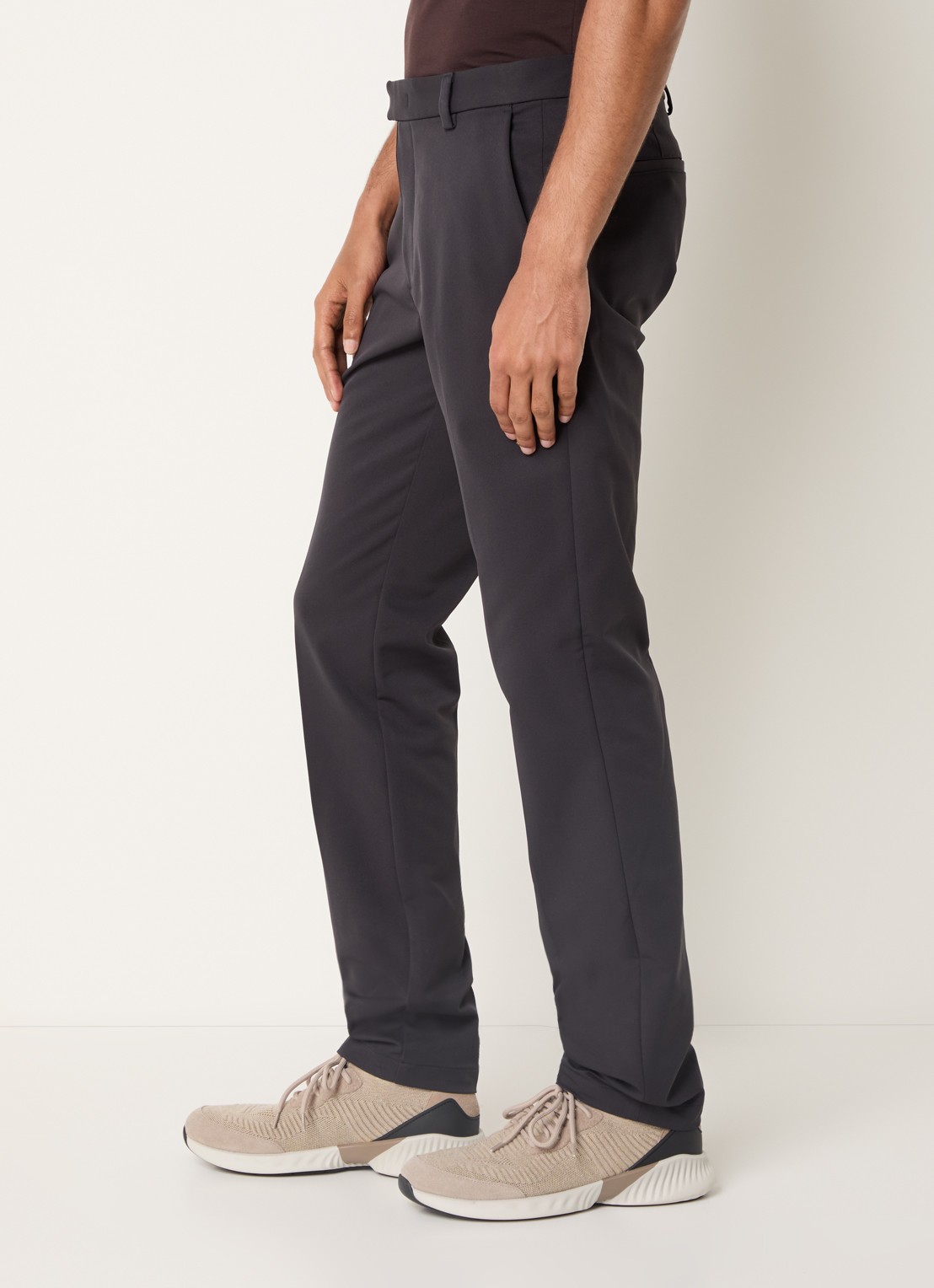 Boggi Milano Slim fit chino met steekzakken - detail 4 donkergrijs