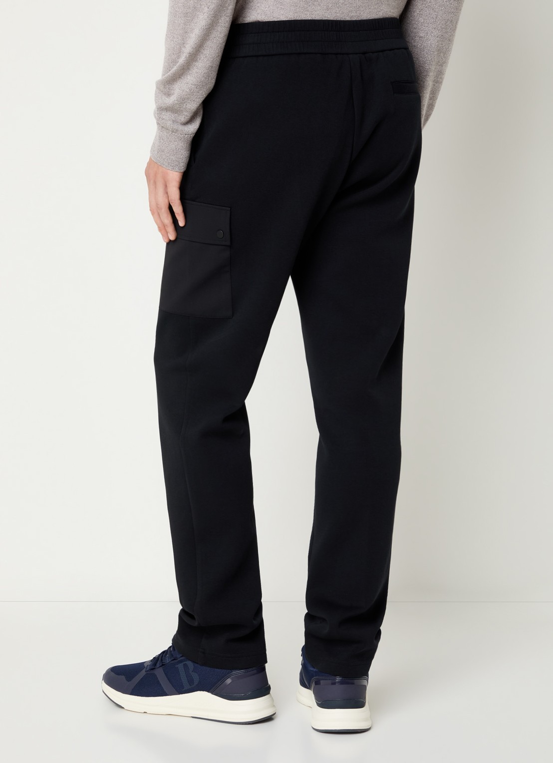 Boggi Milano Slim fit joggingboek met klepzak - achterkant 5 zwart