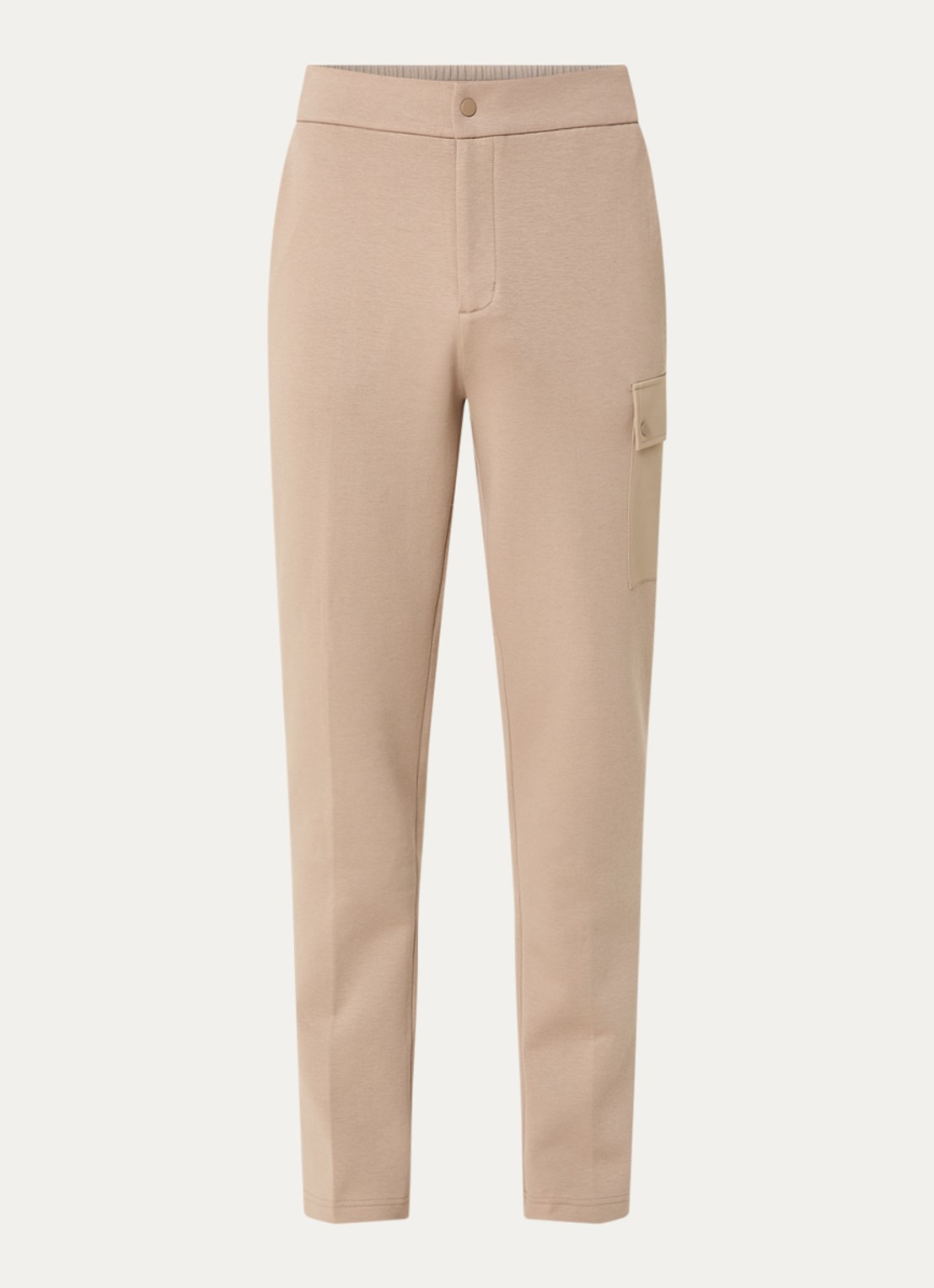 Boggi Milano Slim fit joggingbroek met klepzakken - voorkant 4 camel