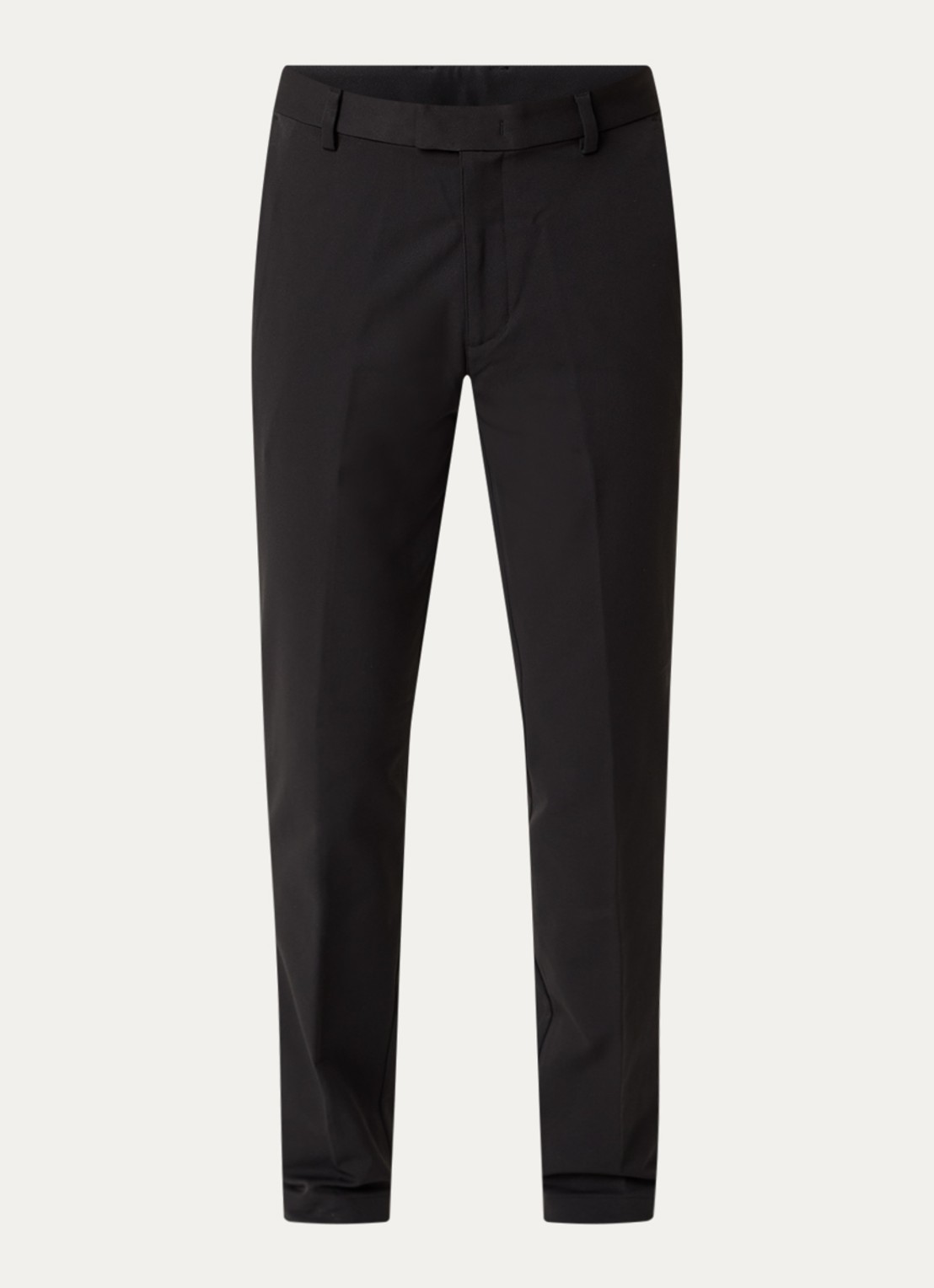 Boggi Milano Slim fit pantalon met persplooi en steekzakken - voorkant 4 zwart